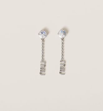 Miu Miu Metal earrings with crystals