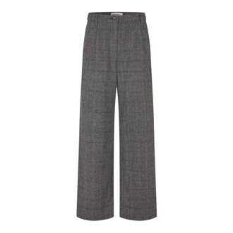 Lollys Laundry Wide Trousers, female, Brown, S, TylerLL Grey Trousers - Model 25483-2040
