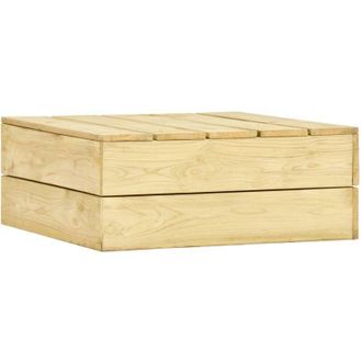vidaXL Mesa de jardín de madera de pino impregnada 75x75x31 cm Vidaxl