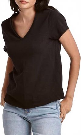 Dear John Denim Vanya V-Neck Tee In Black