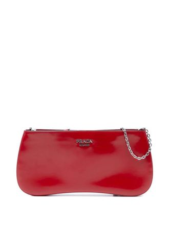 Prada 2000-2025 Spazzolato Sidonie Chain crossbody bag - Red