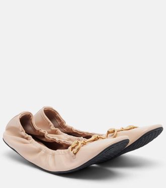 Gucci Prima Horsebit leather ballet flats
