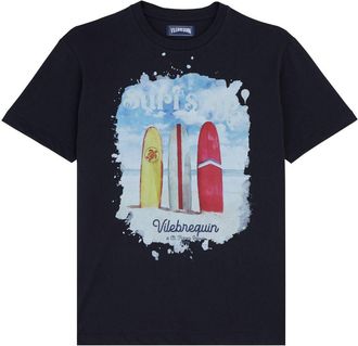 Vilebrequin graphic-print cotton T-shirt - men - Cotton - L - Blue
