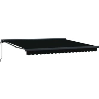 vidaXL Toldo Retr&aacute;ctil Manual Negro 400 X 300 Cm Tela, Metal Vidaxl