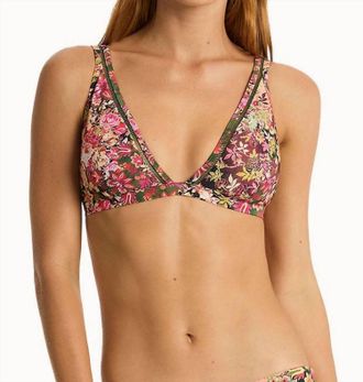Sea Level Australia Womens Wildflower Longline Triangle Top In Pink