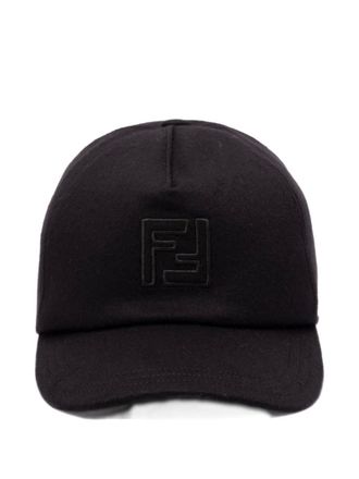 Fendi Cappello con logo - Nero