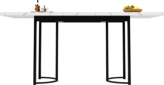 STILVORA Mesa De Comedor Extensible Para 6 A 8 Personas Con Tablero Deslizante Y Patas Ajustables En Mdf Y Metal
