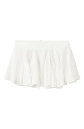 Mango Godet Ruffled A-Line Miniskirt in White at Nordstrom, Size 2