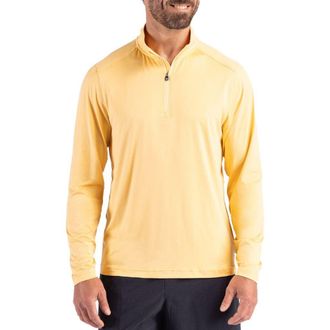 Cutter & Buck Coastline Epic Comfort Half Zip Performance Pullover in Desert at Nordstrom, Size Xxx-Large