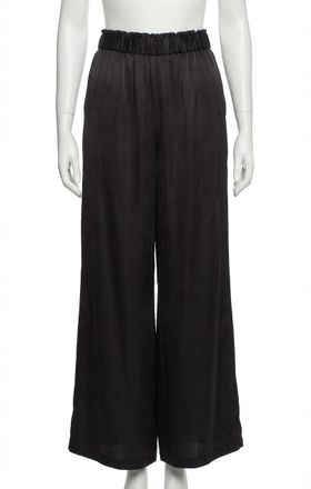 Z Supply Estate Luxe Sheen Wide Leg Pant In Black
