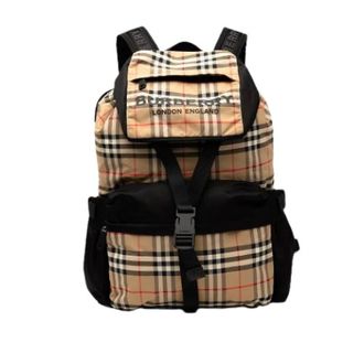 Burberry Pre-owned Backpacks, female, Brown, Size: ONE SIZE Pre-owned Nylon Backpack