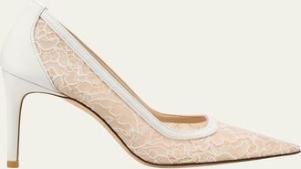 Stuart Weitzman 85mm Stuart Power Lace Pumps