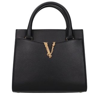 Versace Black Leather Womens Handbag