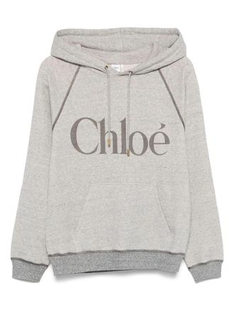 Chloé Logo Classic Hoodie Clothing
