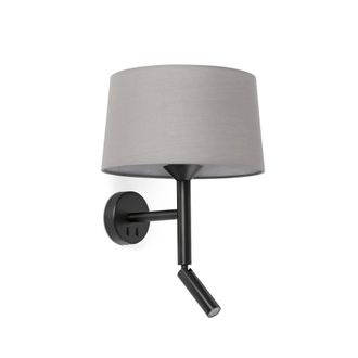 Netlighting Windsor Reading Wall Light Black Grey 1x E27