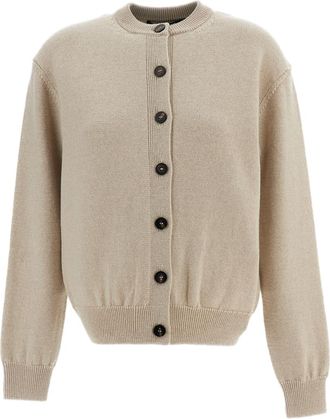 Jacquemus Beige Le Cardigan Moulin Ribbed Merino Wool Cardigan