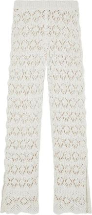 Alanui Lagoon Romance Broeken - Dames - Straight fit broeken - Beige - XS - Katoen - Broeken