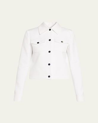 Michael Kors Cotton-Silk Pique Jacket