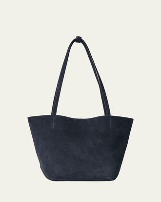 The Row Park Medium East-West Tote Bag in Suede