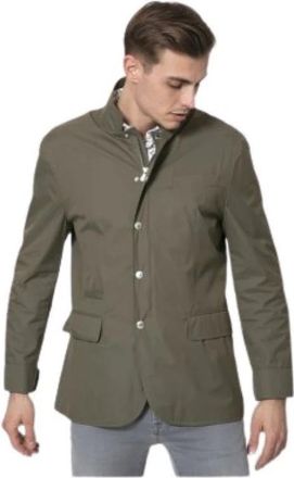 Brunello Cucinelli Khaki Jas - Waterdicht- Winddicht- Ademend - Heren - Zomerjassen - Groen - 3XL - Jassen