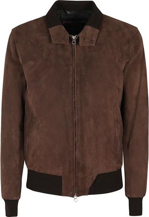 STEWART Suede Drowne Kledingstuk Wolk - Heren - Leren en Su&egrave;de Jassen - Bruin - L - Wol - Jassen
