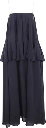 Chlo&eacute; Mouwmloze Lange Jurk - Dames - Maxi kleedjes - Zwart - XS - Kleedjes