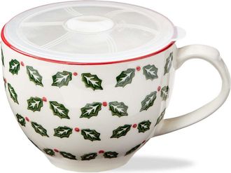 Tag Tis The Season Soup Mug with Lid Dishwasher Safe Drinkware in White at Nordstrom