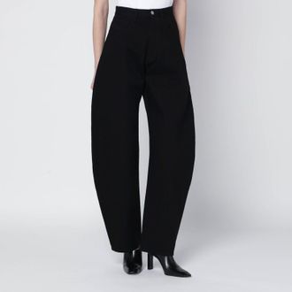 Alaia Black rounded-leg trousers