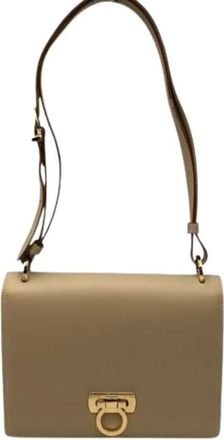 Ferragamo Pre-owned Cross Body Bags, female, Beige, Size: ONE SIZE Pre-owned Shoulder bag