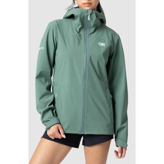 Outdoor Research Stratoburst Packable Rain Jacket in Malachite at Nordstrom, Size Xx-Large Regular