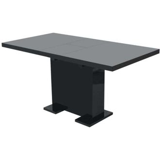 vidaXL Mesa De Comedor Extensible Negra Con Brillo Vidaxl