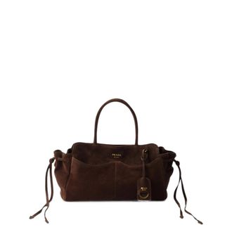 Prada Carry Large Suede Bag