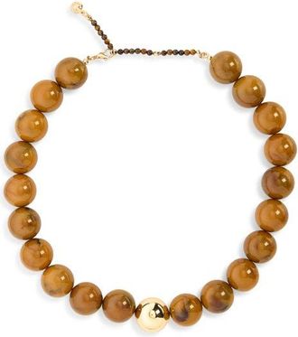 BaubleBar Jane Beaded Necklace in Brown at Nordstrom