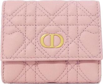 Dior Pink Leather Wallet (Tri-Fold) (Pre-Owned)