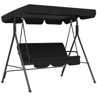 OUTSUNNY Columpio de jard&iacute;n 172x110x153 cm negro