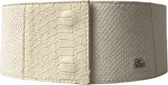 Gianfranco Ferre Brede Fashion Taille Riem - Dames - Riemen - Wit - ONE Size - Katoen - Accessoires