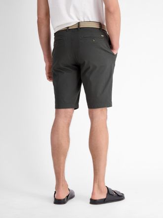 Lerros Bermudas LERROS LERROS Chino-Bermuda mit G&uuml;rtel, Herren, Gr. 30, Normalgr&ouml;ssen, grau (schwarz graphite), 98% Baumwolle, 2% Elasthan, Hosen Bermudas