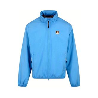 Aquascutum Winter Jackets, male, Blue, Size: M RLG Badge Windbreaker