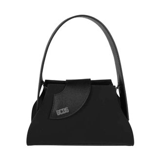 GCDS Handbags, female, Black, ONE SIZE, Stylish Leather Bag with Removable Strap
