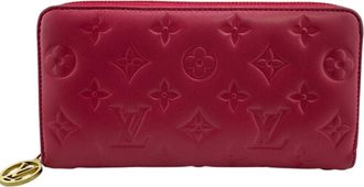 Louis Vuitton Pink Leather Long Wallet (Bi-Fold) (Pre-Owned)