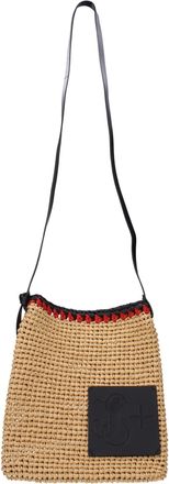 Jil Sander Beige Raffia Schoudertas