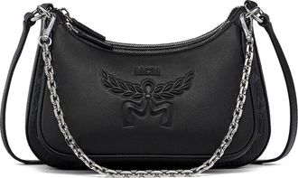 MCM Aren Duo Hobo in Visetos in Black at Nordstrom