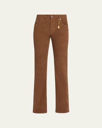 Stella McCartney Mid-Rise Cotton Corduroy Kickflare-Leg Pants