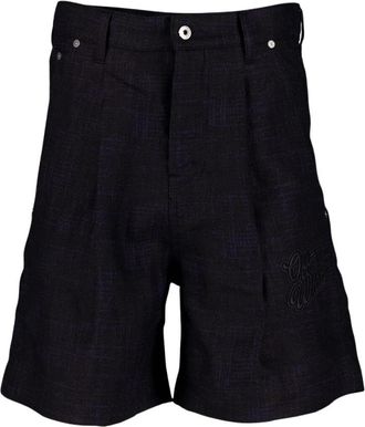 Off-white Vintage Logo Linnen Shorts - Heren - Korte Broeken - Zwart - XS - Linnen - Korte Broeken