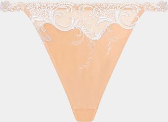 Lise Charmel Embroidered Satin Thong