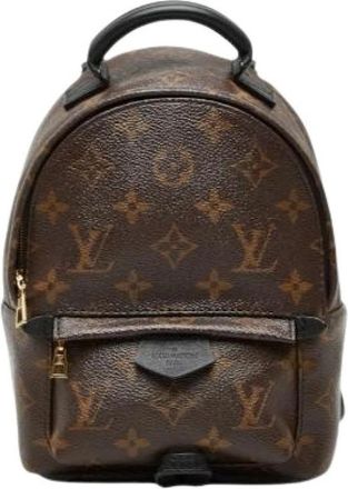 Louis Vuitton Pre-owned Palm Springs Mini Monogram Rugzak - Dames - Vintage Rugzakken - Bruin - ONE Size - Leer - Vintage