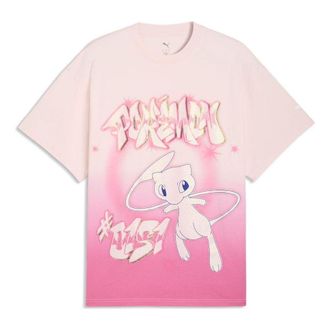 Puma x Pokemon Shiny Mew Oversized T-Shirt Jasmine Flower Posie Pink 635657-01