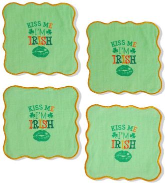 Tiramisu Set Of 4 The Clover Kiss Cocktail Napkins