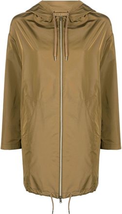 Herno drawstring-design raincoat - women - Polyester - 40 - Brown