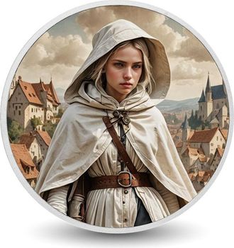 OEM Cr&oacute;nicas De Los Guardianes Encapuchados: El Vigilante Del Amanecer, Moneda De Plata De 1 Oz